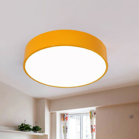 Macaron Acrylic Led Flush Mount Ceiling Light - Kindergarten-Friendly Yellow / 16
