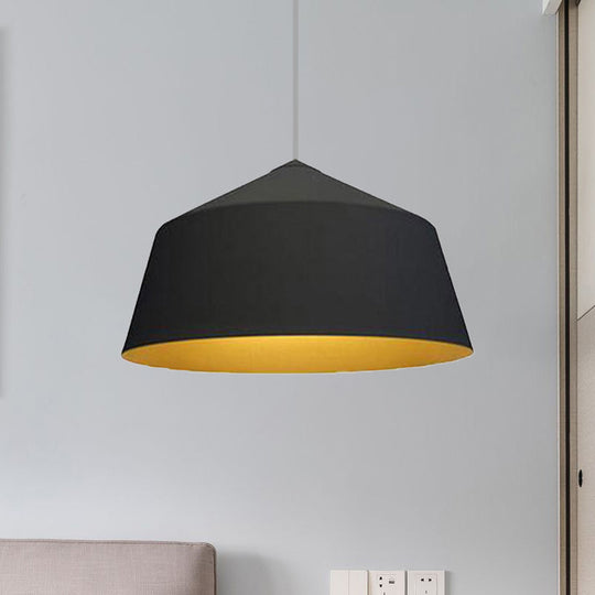 Nordic Style Dome Pendant Ceiling Light - Metal 1 Black/White Black