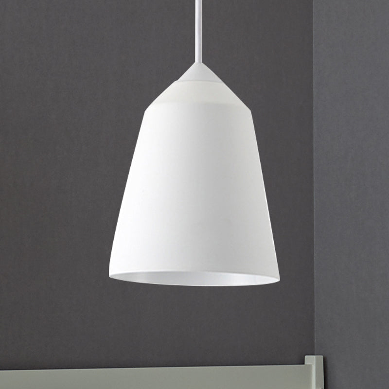 Minimalist Bell Pendant Light - White/Blue/Gold 1-Light Hanging Ceiling Fixture White