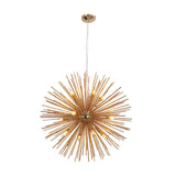 Hedgehog Chandelier With Minimalist Metal Design For Stylish Living Room Lighting Gold / 29.5