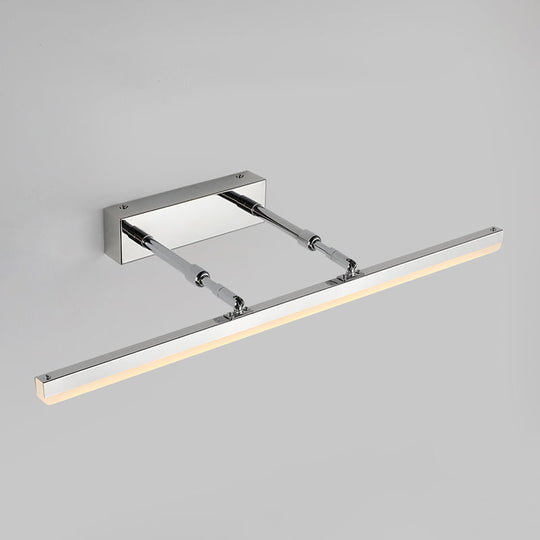 Sleek Acrylic Bedroom Vanity Light Fixture With Pivoting Bar Led Wall Mount