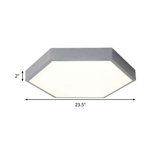 Modern Led Ceiling Light For Child Bedroom With Hexagon Shade