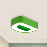 Kid’s Led Candy Colored Ceiling Light For Kindergarten: Brighten Up The Classroom Green / 18’ White