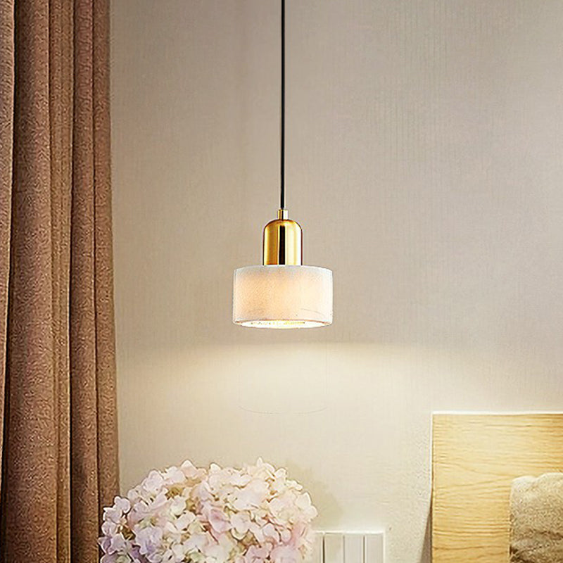 Nordic Marble Pendant Ceiling Light With Brass Socket - 1 Bulb Suspension Lighting