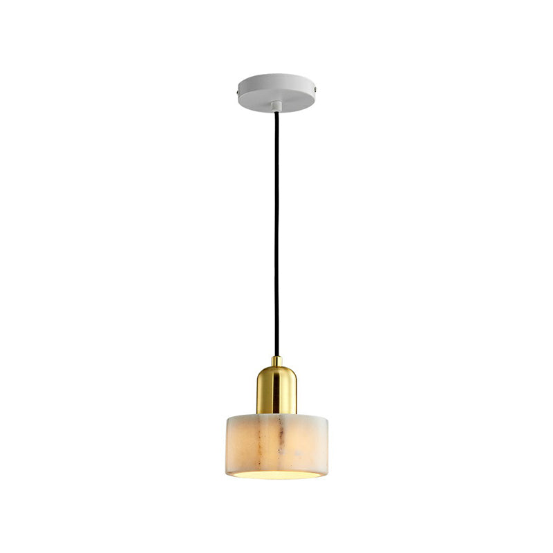 Nordic Marble Pendant Ceiling Light With Brass Socket - 1 Bulb Suspension Lighting