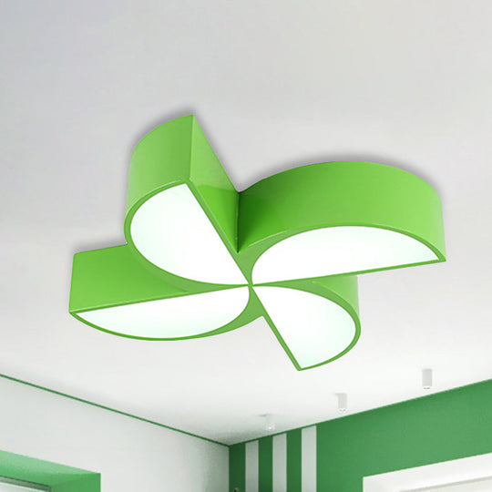 Modern Acrylic Toy Windmill Ceiling Light: Perfect For Game Rooms And Hallways Green / 19.5 White