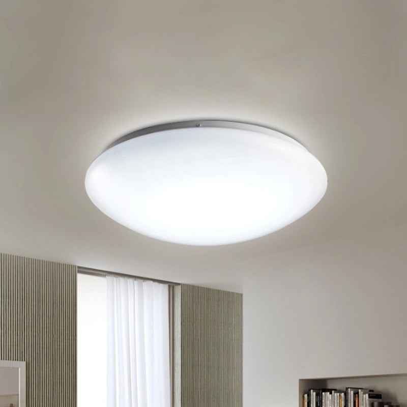 Minimalist Circular White Ceiling Light Fixture With Acrylic Shade - Sizes Available / 7.5’