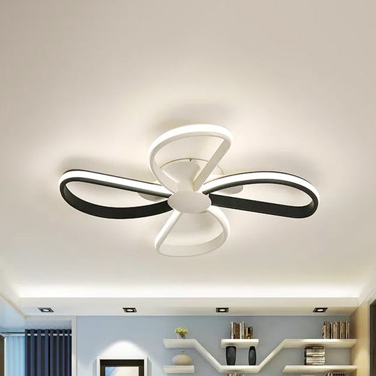Nordic Stylish Led Ceiling Lamp - Blossom Shape Ideal For Kids Bedroom Black / Warm