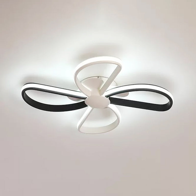 Nordic Stylish Led Ceiling Lamp - Blossom Shape Ideal For Kids Bedroom Black / White