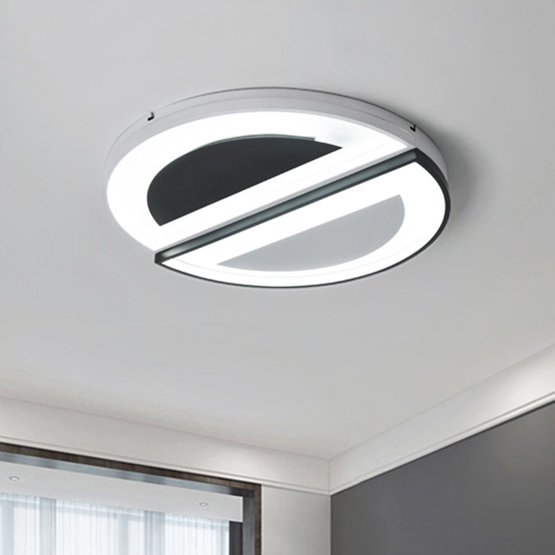 Modern Acrylic Flush Light Fixture With Led Ceiling Lighting - 18’/23.5’ Wide White Warm/White / 18’