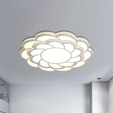 Blossom Large Flush Mount Led Crystal Accent Lamp - 31.5/39 Wide Warm/White Light White / 31.5