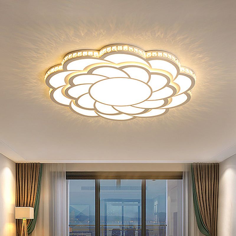 Blossom Large Flush Mount Led Crystal Accent Lamp - 31.5/39 Wide Warm/White Light