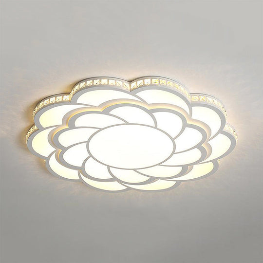 Blossom Large Flush Mount Led Crystal Accent Lamp - 31.5/39 Wide Warm/White Light