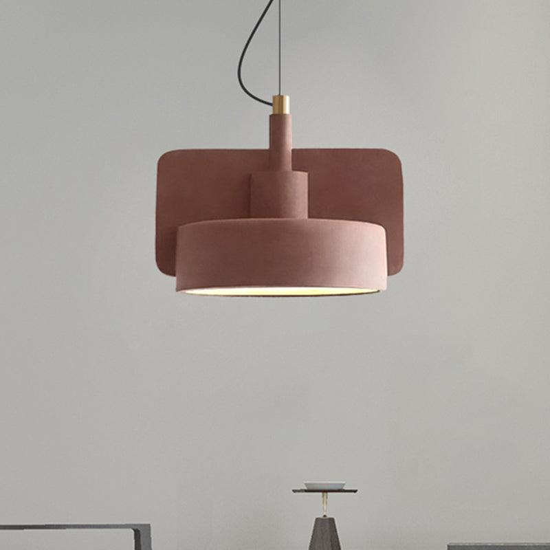 Geometric Industrial Cement Pendant Light - Grey/Beige/Pink 1-Light 6’/8’/9’W