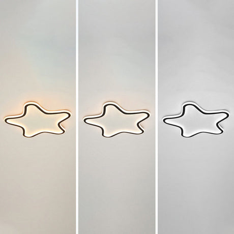 Kids Cartoon Star Led Ceiling Light Creative Aluminum Flush Mount For Childrens Bedroom - Ultrathin