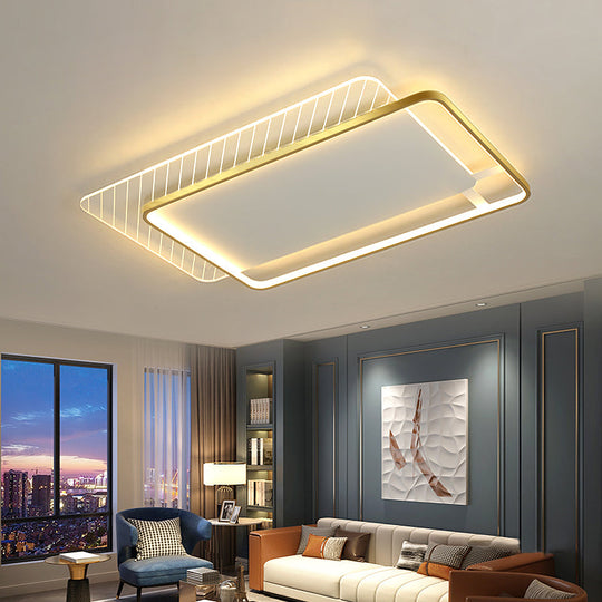 Sleek Acrylic Led Ceiling Light - Contemporary Flush Mount Lamp For Bedrooms