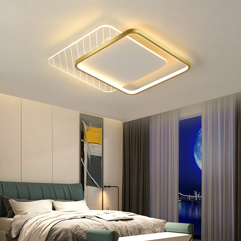 Sleek Acrylic Led Ceiling Light - Contemporary Flush Mount Lamp For Bedrooms