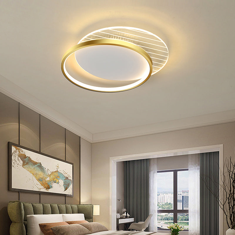 Sleek Acrylic Led Ceiling Light - Contemporary Flush Mount Lamp For Bedrooms