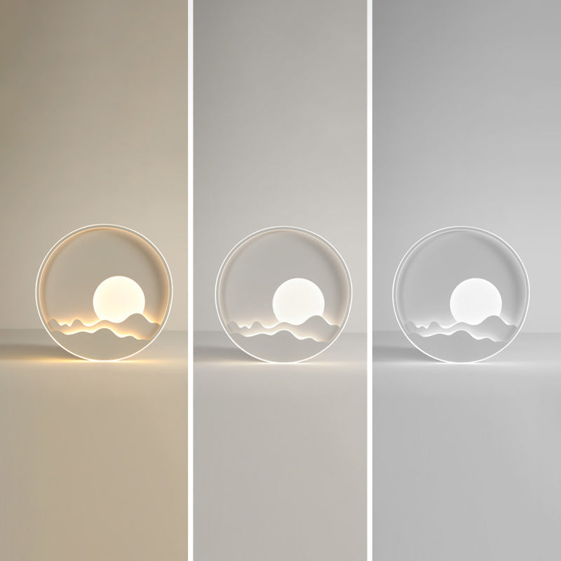 Modern Led Ceiling Light - Stylish Metal Flush Mount For Living Room White Shade / 19.5’ Third Gear