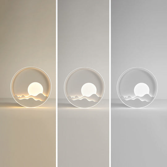 Modern Led Ceiling Light - Stylish Metal Flush Mount For Living Room White Shade / 19.5’ Third Gear