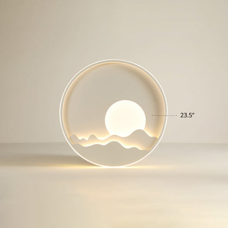 Modern Led Ceiling Light - Stylish Metal Flush Mount For Living Room White Shade / 23.5 Warm