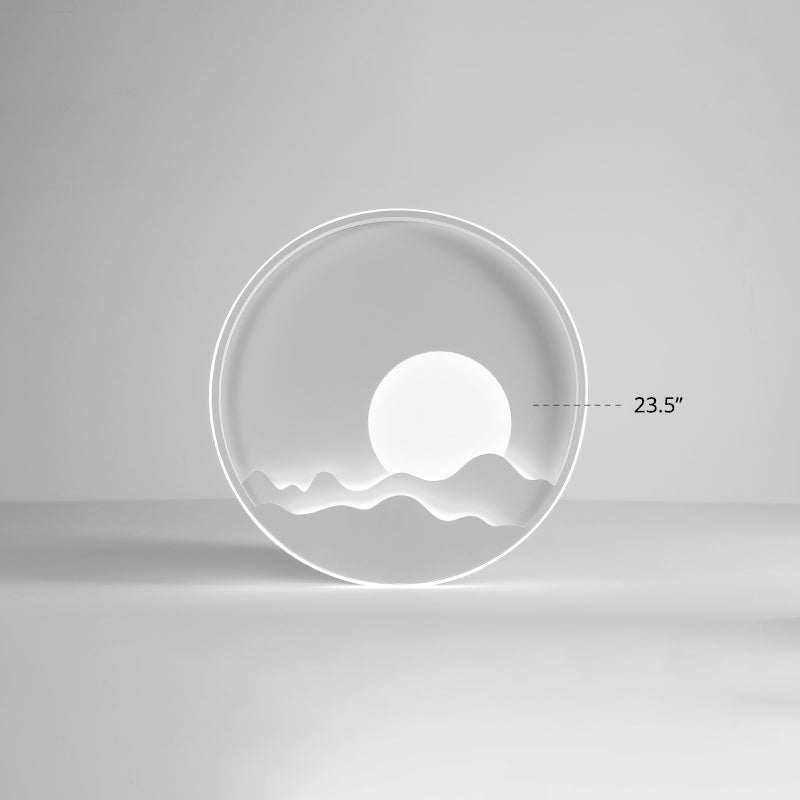 Modern Led Ceiling Light - Stylish Metal Flush Mount For Living Room White Shade / 23.5