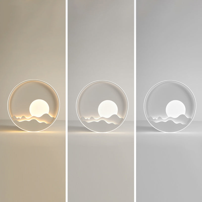 Modern Led Ceiling Light - Stylish Metal Flush Mount For Living Room White Shade / 23.5’ Third Gear