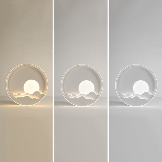 Modern Led Ceiling Light - Stylish Metal Flush Mount For Living Room White Shade / 23.5 Third Gear