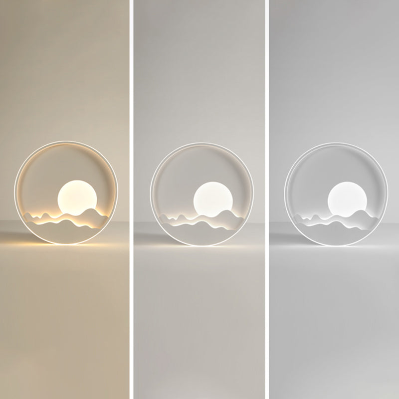 Modern Led Ceiling Light - Stylish Metal Flush Mount For Living Room White Shade / 16 Third Gear