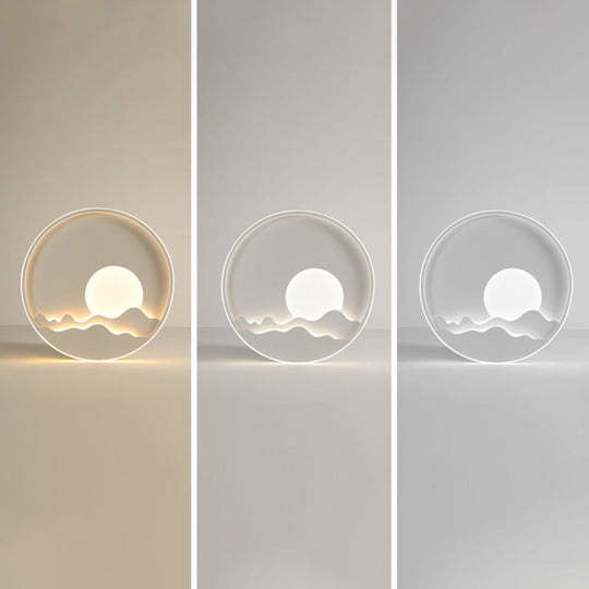 Modern Led Ceiling Light - Stylish Metal Flush Mount For Living Room White Shade / 16 Third Gear