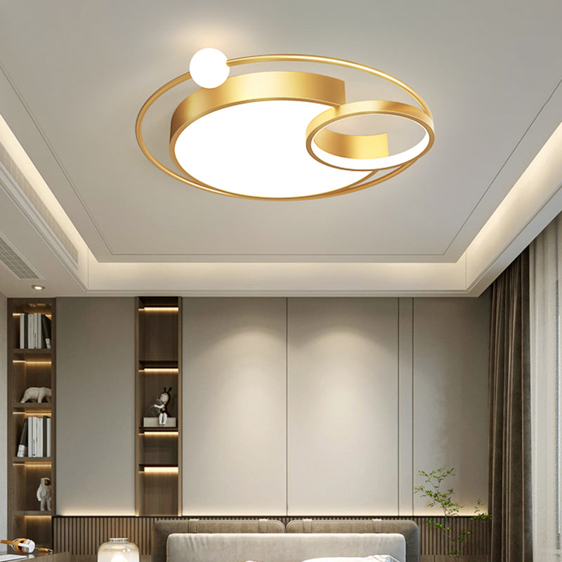 Nordic Moon Led Metal Ceiling Light For Bedroom