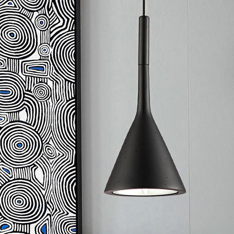Conical Pendant Light - Simple And Stylish Iron Hanging Lamp Black