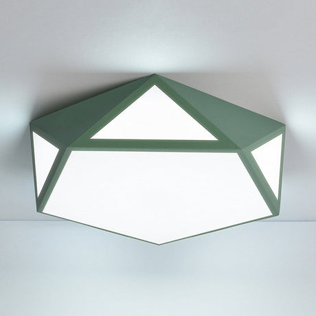 Modern Nordic Candy Ceiling Lamp - Led Flushmount Light For Corridor Decor Green / 16.5 White