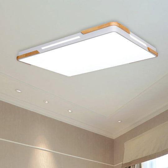 Stylish Nordic Rectangle Flushmount Acrylic Led Ceiling Light For Balcony And Hotel