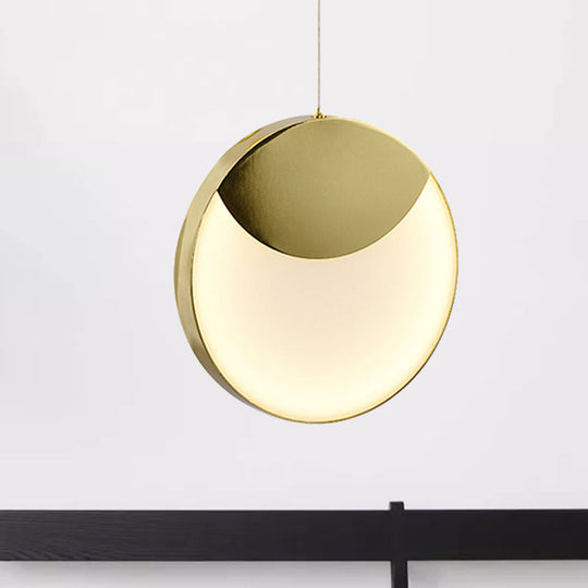 Post Modern Gold Milk Glass Pendant Ceiling Lamp For Living Room With Led Lights And Multiple Arc