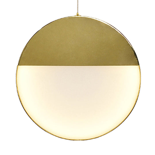 Led Gold Milk Glass Pendant Ceiling Lamp For Modern Living Room’
