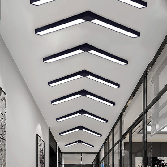 Sleek Rectangular Led Hanging Lighting - 23.5/35.5/47 Long | Slim Metal Shade Minimalistic