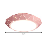 Sleek Ufo Girl Bedroom Led Ceiling Light - Acrylic Metal Nordic Flushmount
