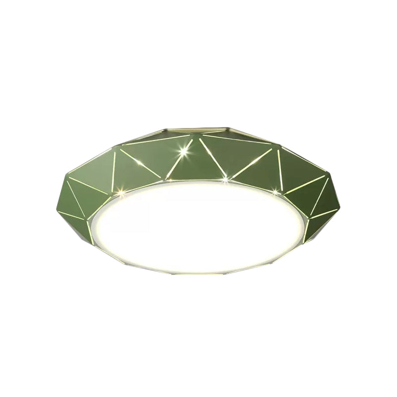Sleek Ufo Girl Bedroom Led Ceiling Light - Acrylic Metal Nordic Flushmount