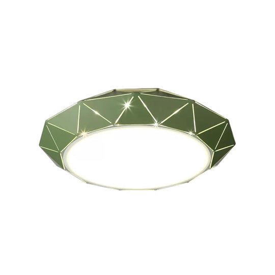 Sleek Ufo Girl Bedroom Led Ceiling Light - Acrylic Metal Nordic Flushmount