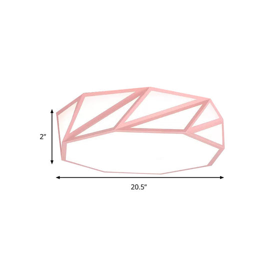 Macaron Led Ceiling Light: Stylish Flushmount For Adult Kid Bedroom