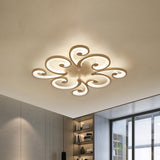 Led Petal Flush Mount Bedroom Ceiling Lamp In Warm/White/Natural Light - Modern Design 4 / White