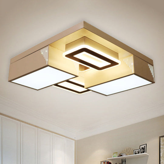 21.5’/29.5’ Modern Acrylic Led Flush Ceiling Light For Living Room In Warm/White/Natural White