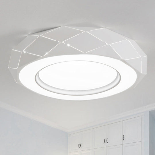 Minimalistic Acrylic Shade Led Ceiling Light In White 11’/19.5’/24.5’ Wide