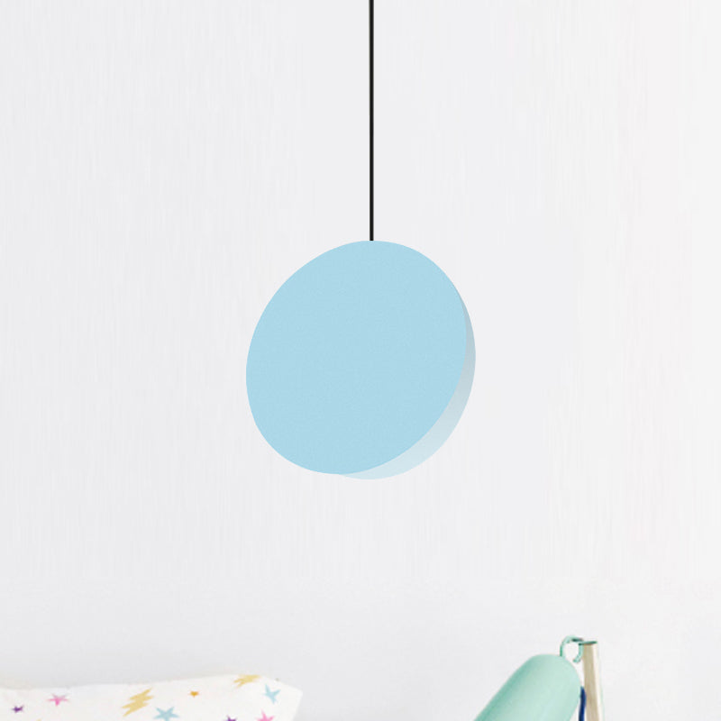 8/12W Modern Nordic Style Metal Pendant Lamp - 1 Light Black/Grey/White