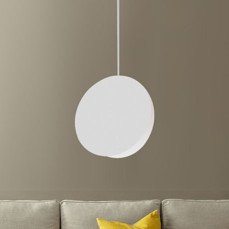 8/12W Modern Nordic Style Metal Pendant Lamp - 1 Light Black/Grey/White White / 8