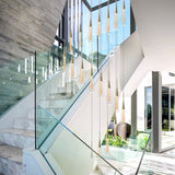 Clear Crystal Glass Suspension Pendant Light In Gold - Decorative Waterdrop Design Perfect For
