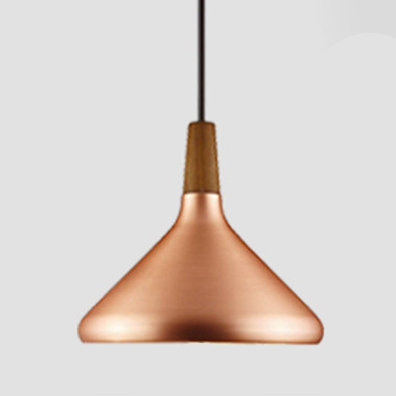 Nordic Conical Metal Pendant Light Fixture - Perfect For Dining Room Ambiance! Rose Gold / 10.5