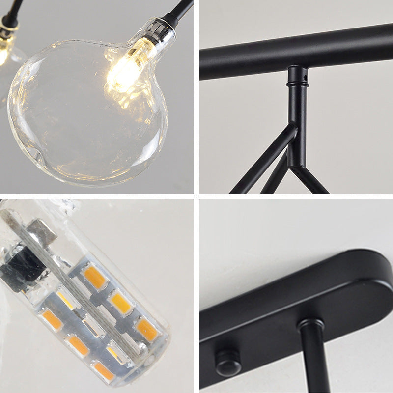 Nordic 27-Light Tree Branch Glass Pendant Lamp For Dining Room - Island Ceiling Light