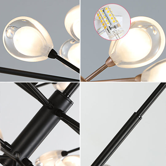 Acrylic Led Chandelier Pendant Light - Minimalist Tree Branch Design For Living Room Ceiling Lamp